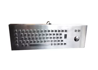 China Stand alone 67-key industrial metal keyboard with mechanical trackball and IC cert supplier
