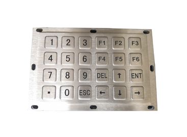 China IP65 24 keys industrial metallic keypad with numeric FN with IC WEEE conformity supplier