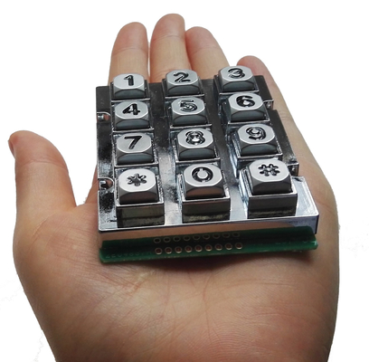 China vandal proof 12 keys industrial metal keypad for security access control made for Taiwan market supplier