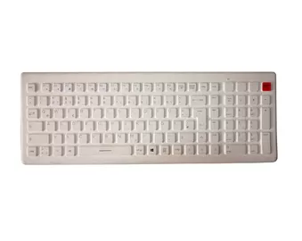 China Back arch 2.4G wireless washable keyboard by white silicone and USB dongle supplier