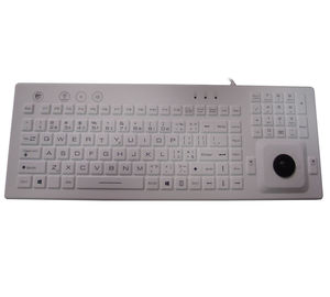 China Backlit Antibacterial Peripherals Medical Keyboard With Black Trackball By Silicone supplier
