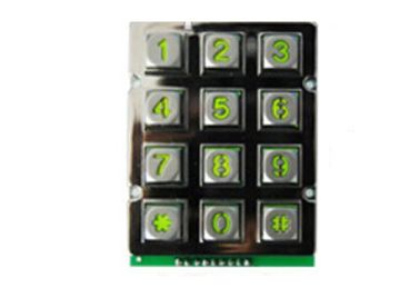 China 3 x 4 keys zinc alloy high quality vending machine keypad with different LED backlight supplier
