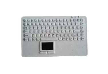 China Sterile clean medical silicone keyboard with touchpad and anti-germ coating supplier