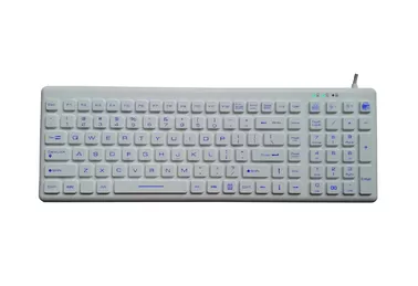 China Waterproof USB magfix medical silicone keyboard with power key and customs logo supplier