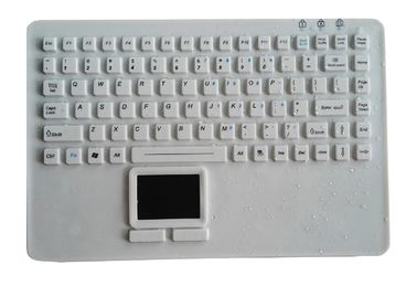 China Laptop type washable silicone rubber medical keyboard with touchpad for nursing gloves supplier