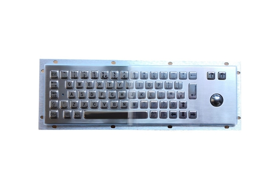 China IP65 UK English industrial metal keyboard with 25.mm optical trackball supplier