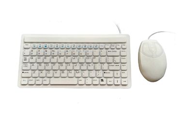 China Small white antibacterial silicone keyboard with 88keys and mouse combo for food processing supplier