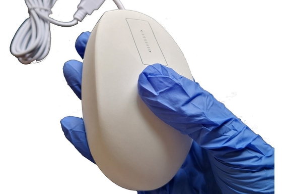 China Sanitizable Waterproof  Medical Mouse Wrapped With Durable Silicon and Capacitive Sensor supplier