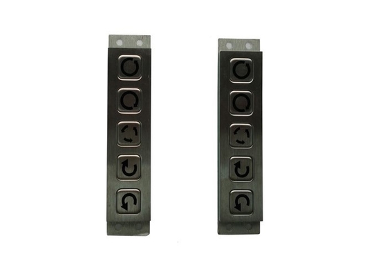 China ATM machine side pad with 5 industrial metal buttons with outdoor Pin connector supplier