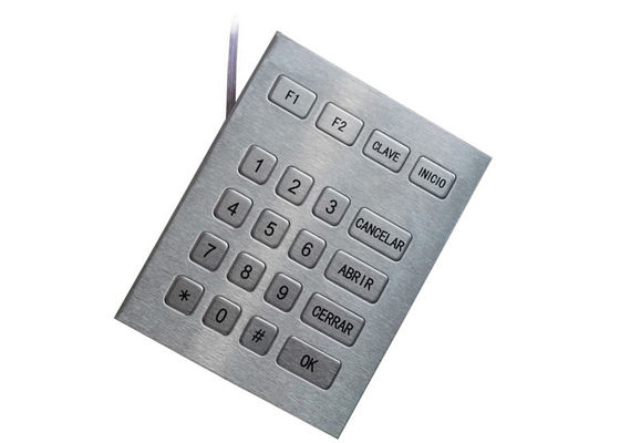 China Outdoor industrial KeyPad 20 buttons By Industrial Metal With TTL Cable supplier