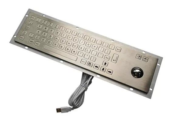 China Encryption Kiosk Metal PC Keyboard with Panel Mount Industrial Trackball supplier