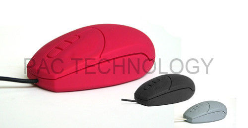 red medical mouse EMC with scroll button and USB cable supplier