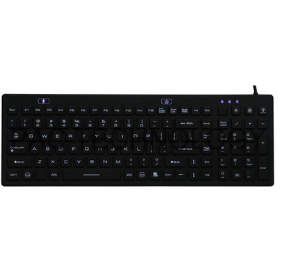 Lockable medical grade antibacterial IP68 silicone keyboard with backlit optional supplier