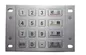 Rugged vandal proof 16 key Encryption industrial metal keypad for bank ATM application supplier