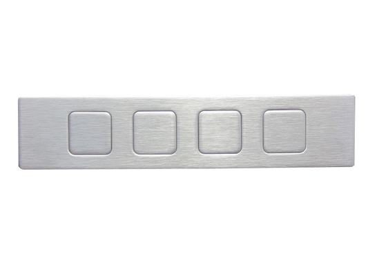 IP65 water proof vandal proof four key functional metal keypad with custom layout supplier