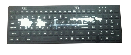 Antibacterial IP68 backlight medical grade silicone keyboard with 108 keys full function supplier