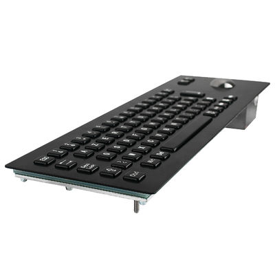 stainless black industrial keyboard with 38.mm metal trackball for marine supplier