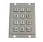 hole mounted vandal proof IP65 kiosk keypad with 12 keys short stroke supplier