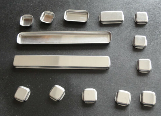 Factory stainless steel keys with laser metal engraving for customs keyboards and accessories supplier