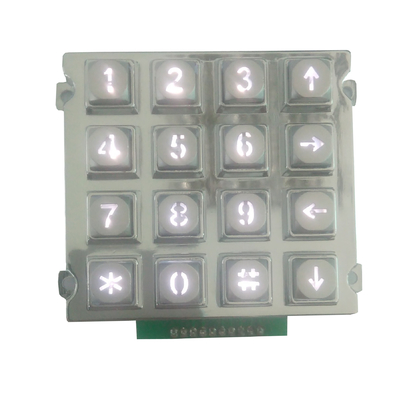 Factory supply white backlight industrial phone keypad with arrow keys supplier