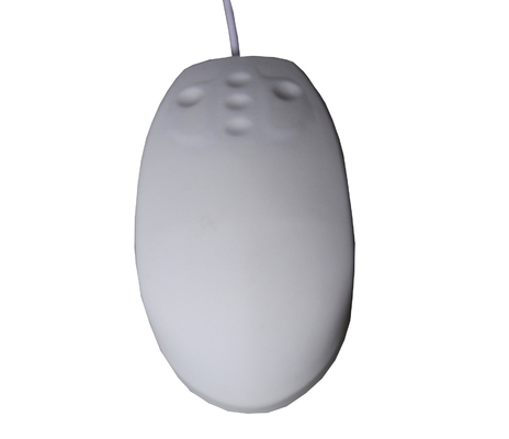 Alcohol proof cleanable IP68 rubber mouse for shiny glass application on medical cart supplier