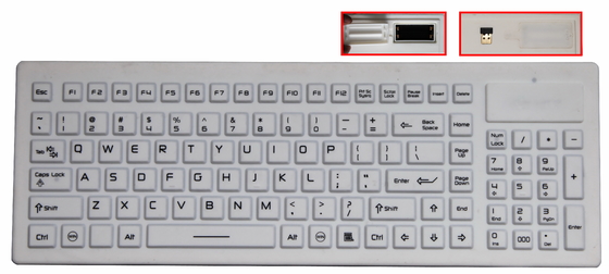 Wireless medical keyboard with on/off switch and truly waterproof, hygeian application supplier