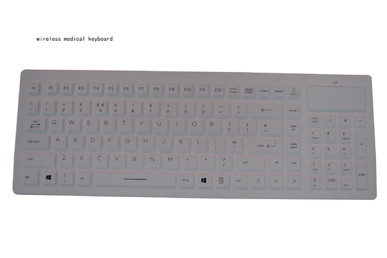 Wireless medical keyboard with on/off switch and truly waterproof, hygeian application supplier