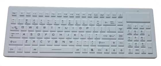 2.4Ghz wireless washable medical keyboard by silicone rubber, 5 sec to lock supplier