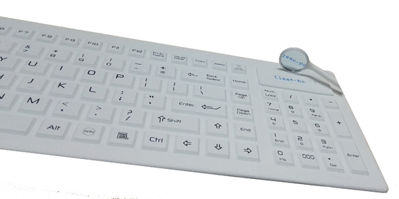 2.4Ghz wireless washable medical keyboard by silicone rubber, 5 sec to lock supplier