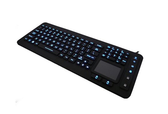 Dishwasher safe silicone full size LED keyboard mouse combos with IP68 protection supplier