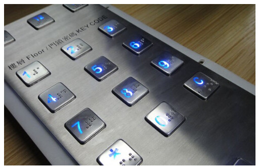 4 holes mounting waterproof customs flat keypad and accessories with 12 keys supplier