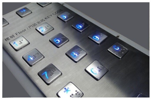 RS232 3 x 4 smart vending machine keypad with Braille dots stainless steel material supplier