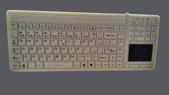 Antibacterial and IP68 dishwasher safe medical hygienic silicone keyboard for gloves use supplier