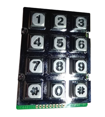 vandal proof industrial phone keypad with 12 keys backlight for Taiwan supplier