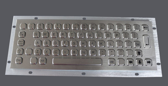 Vandalism proof weather proof kiosk metal keyboard with 64-key and panel mounting supplier