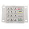 Braille symbol keypad with industrial stainless steel metal material alpha numeric 16 key ATM keypad supplier