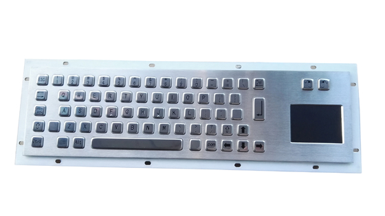 IP65 rear panel mounting durable metal industrial keyboard with sealed touchpad supplier