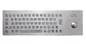 Durable waterproof industrial stainless steel recessed IPC keyboard with trackball supplier