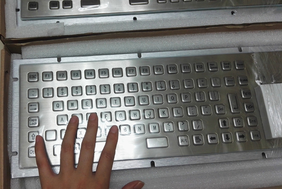 Manufacturer industrial stainless steel metal keyboard with built-in touchpad PS2 supplier