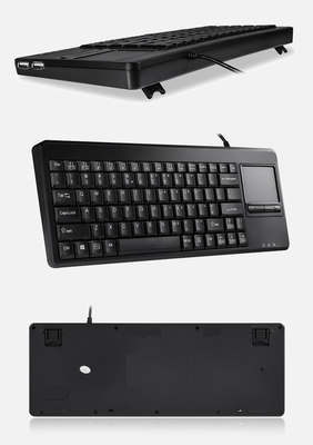 Compact industrial keyboard with touchpad in front and extra USB port supplier