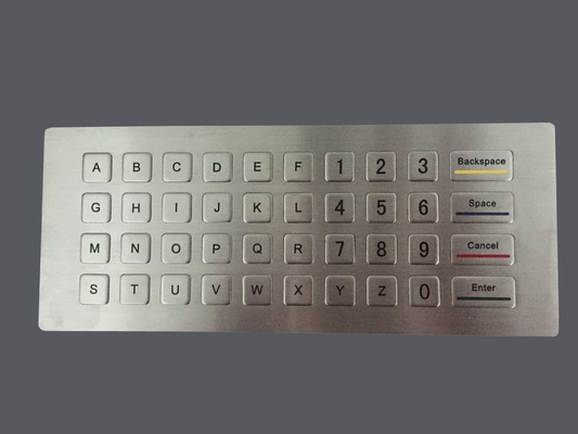 40 keys industrial metal keypad with stainless steel flat keys for kiosk parking system supplier