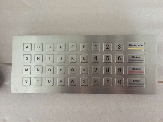 panel mount industrial keyboard horizontal with 40 keys stainless steel buttons for parking supplier