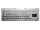 Black IP65 vandal proof industrial metal keyboard with touchpad for marine boat supplier