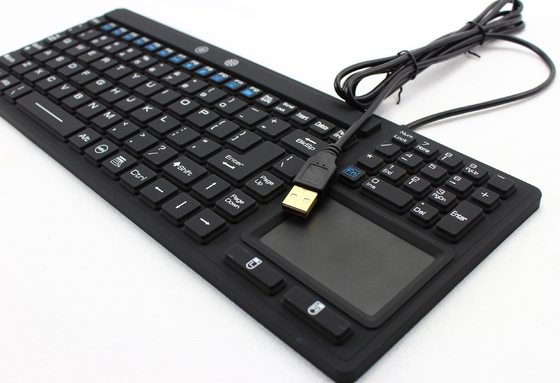 Hygienic grade IP68 medical silicone keyboard with integrated touchpad and key pad supplier