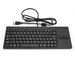 High quality mini desk medical keyboard with integrated touchpad and extra USB port supplier