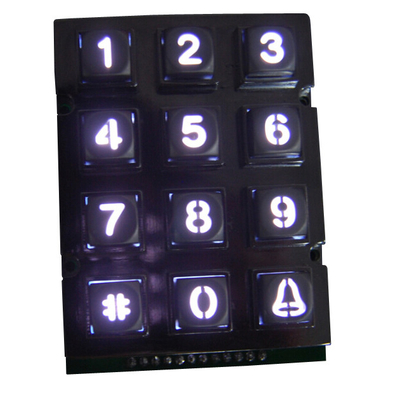 door security industrial phone keypad with 12 metal key and white backlit supplier