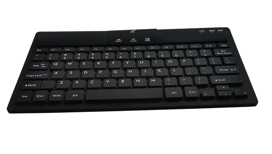 USB rechargeable Bluetooth black industrial silicone keyboard with built-in battery supplier