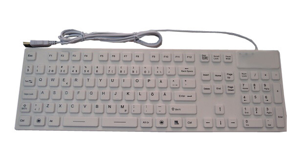 IP68 sealed medical hygiene CE keyboard with OEM Languages for healthcare supplier