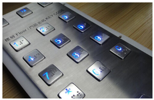 4 x 3 vandal proof numeric metal keypad with USB PS2 cable for  public security phone supplier