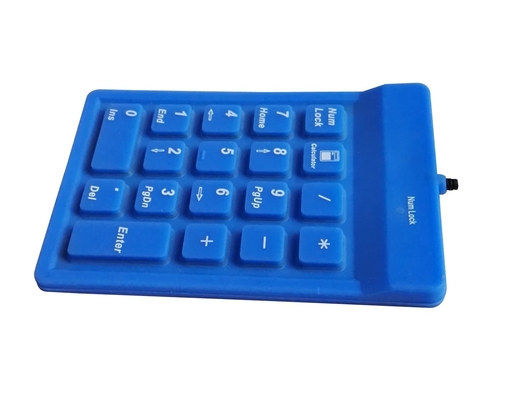 18 keys waterproof blue medical keypad with sealed silicone, with calculator supplier